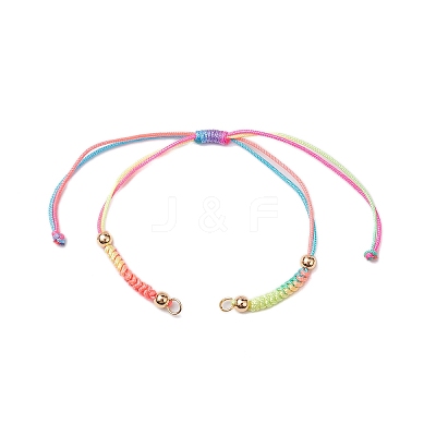 5 Colors Braided Nylon Cord Sets for DIY Bracelet Making AJEW-JB01238-1