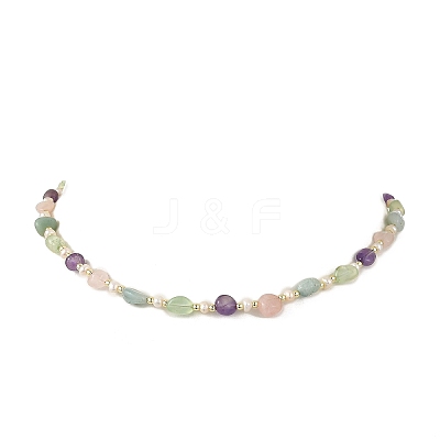 Women's Natural Mixed Stone Necklaces NJEW-JN06492-1