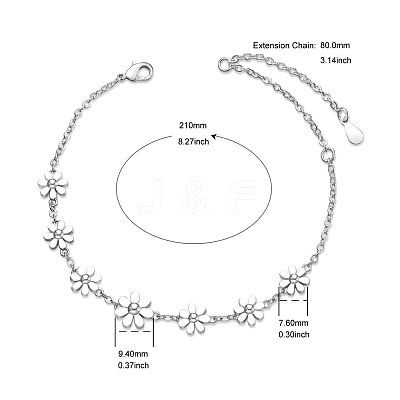Brass Link Bracelets JB538A-1