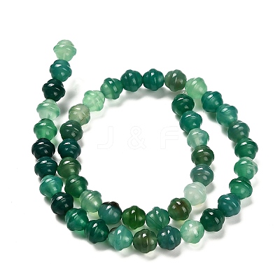 Natural Green Onyx Agate(Dyed & Heated) Beads Strands G-G203-02C-1