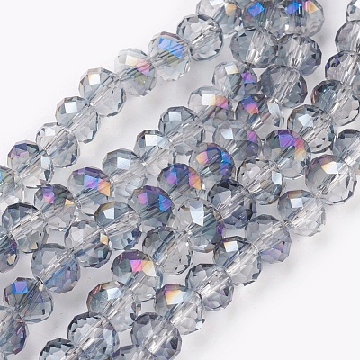 Electroplate Glass Beads Strands X-GLAA-K027-HR-B01-1