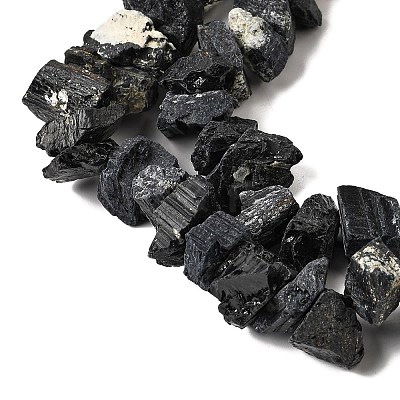 Natural Black Tourmaline Beads Strands G-I283-F12-1