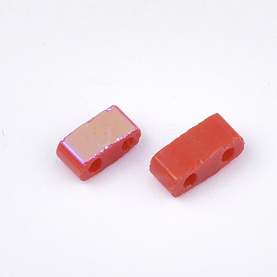 Electroplate Opaque Glass Seed Beads SEED-S023-18B-02A-1