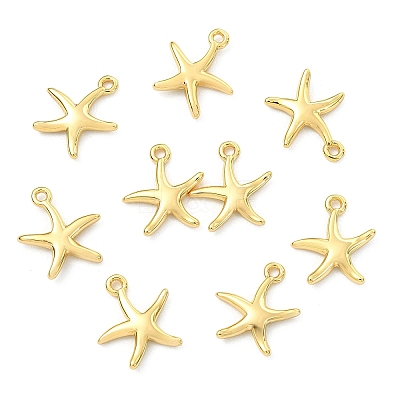 SHEGRACE Brass Starfish Charms XGR0169G-99G-1