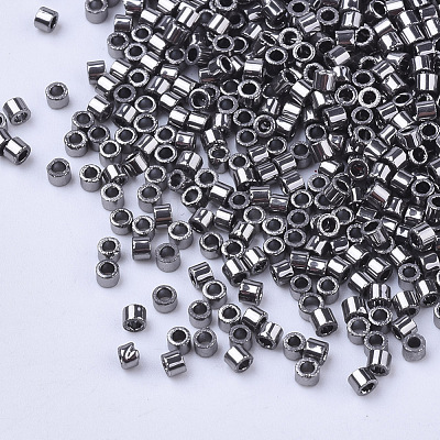 Electroplate Cylinder Seed Beads SEED-Q036-02A-B03-1
