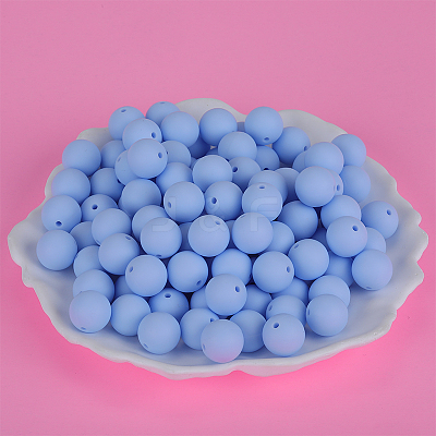 Round Silicone Focal Beads SI-JX0046A-116-1