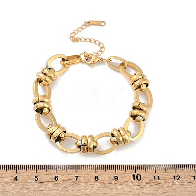 304 Stainless Steel Chain Bracelets BJEW-L610-22G-1