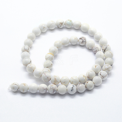 Natural Magnesite Beads Strands G-I199-27-10mm-1