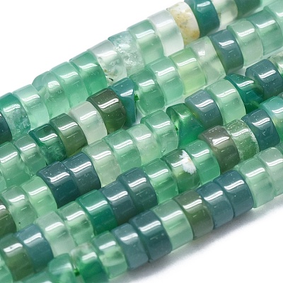 Natural Green Onyx Agate Beads Strands G-A177-01L-11-1