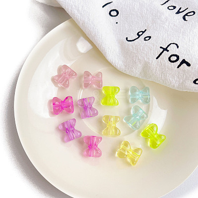 Transparent Acrylic European Large Hole Beads OACR-K008-19-1