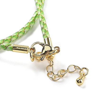 Polyester Cord Braided Necklace Makings MAK-L043-03G-27-1