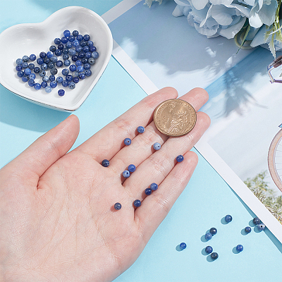 4 Strands Natural Sodalite Beads Strands G-NB0004-97-1
