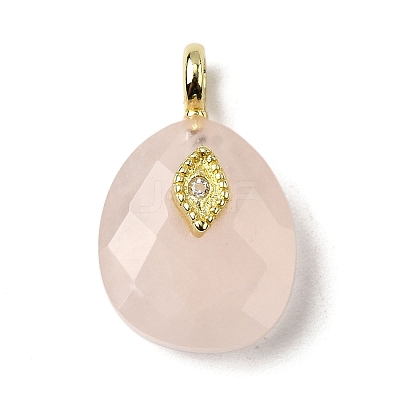 Natural Rose Quartz Pendants G-Z090-01G-04-1