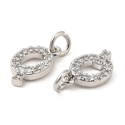 Brass Micro Pave Grade AAA Cubic Zirconia Charms LS-ZIRC-P067-11P-Q-NR-1
