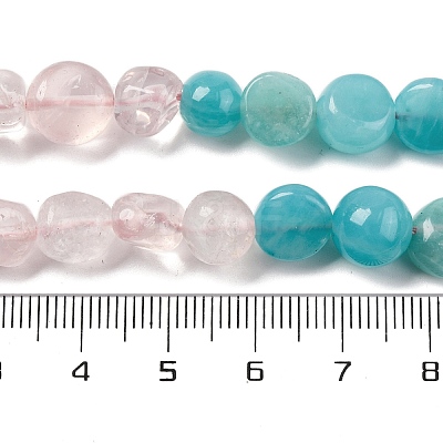Natural Amazonite & Rose Quartz Beads Strands G-L610-B01-01-1