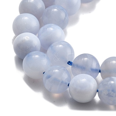 Natural Blue Lace Agate Beads Strands G-F222-30-8mm-02-1