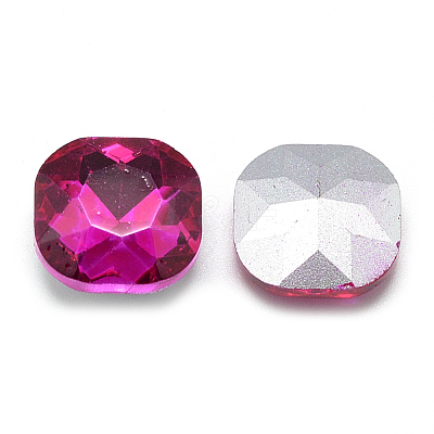 Pointed Back Glass Rhinestone Cabochons RGLA-T032-12x12mm-10-1