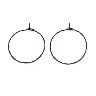 Ion Plating(IP) 316 Surgical Stainless Steel Hoop Earrings Findings STAS-D183-02EB-02-1