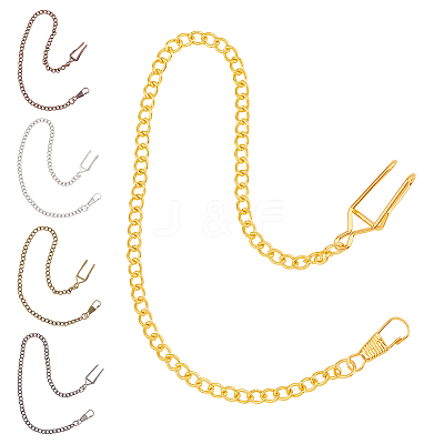 5Pcs 5 Colors Alloy Clip Pocket Watch Chain FIND-FH0009-15-1