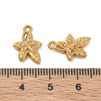 304 Stainless Steel Rhinestone Pendants SA-CBA49D2-10G-1