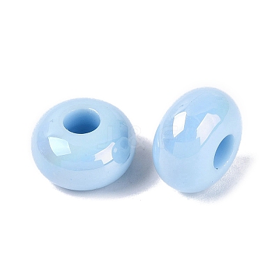 Opaque Acrylic European Beads OACR-E033-19P-1