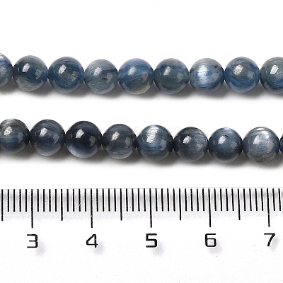 Natural Kyanite/Cyanite/Disthene Round Beads Strands G-O017-6mm-04C-1