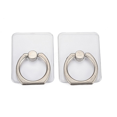 Transparent Plastic Cell Phone Ring Holder AJEW-F048-04P-1