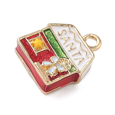 Christmas Alloy Enamel Charms ENAM-F156-01G-06-1