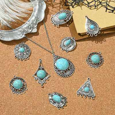 20Pcs 10 Styles Tibetan Style Alloy Chandelier Component Links FIND-CJ0002-36-1