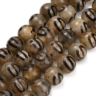Tibetan Style dZi Beads Strands GG-CBA4812-B01-10MM-1