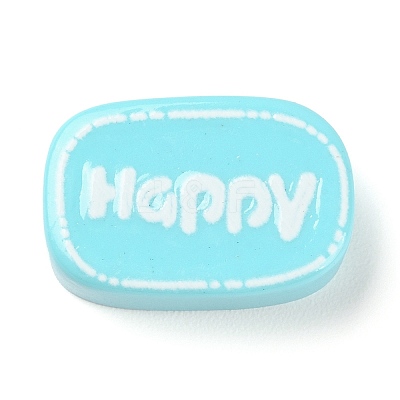 Opaque Resin Cabochons RESI-E046-02G-1