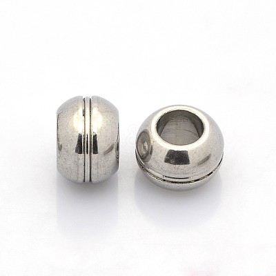 Tarnish Resistant Rondelle 201 Stainless Steel Beads STAS-N044-19-1