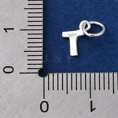 925 Sterling Silver Letter Charms STER-C012-01S-T-1