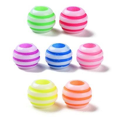 Opaque Acrylic European Beads SACR-P031-01A-1