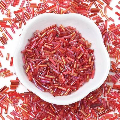 Glass Round Bugle Beads SEED-XCP0001-47A-1