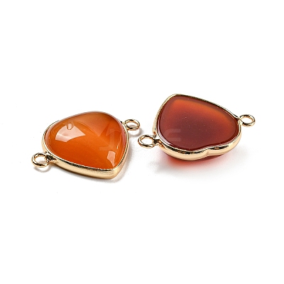 Natural Carnelian Connector Charms G-Q006-06A-G-1