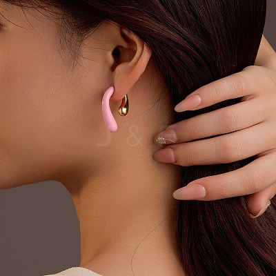 304 Stainless Steel Stud Earrings EJEW-C133-04G-01-1