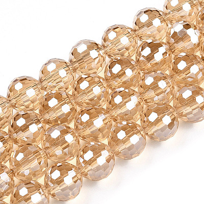 Electroplate Glass Bead Strands EGLA-R041-10mm-09-1