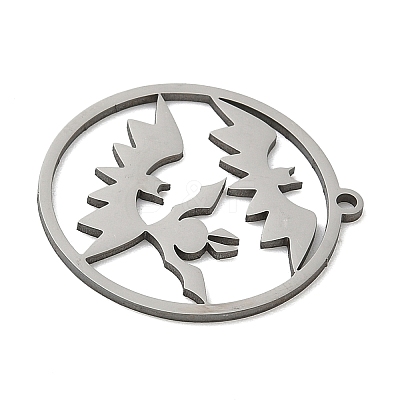 201 Stainless Steel Pendants STAS-G366-02P-05-1