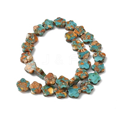 Dyed Synthetic Imperial Jasper Beads Strands G-D337-14mm-B03-1
