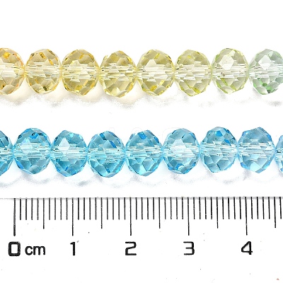 Transparent Painted Glass Beads Strands X1-DGLA-A034-T6mm-A13-1