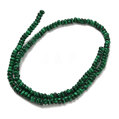 Synthetic Malachite Beads Strands G-Z110-B02-2x4mm-1