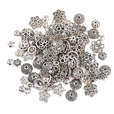 Tibetan Style Alloy Bead Caps FIND-C093-03AS-1