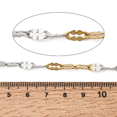 Two Tone 304 Stainless Steel Dapped Chains CHS-P029-02C-A-1