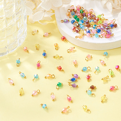 200Pcs Transparent Acrylic Pendants PALLOY-TAC0297-1