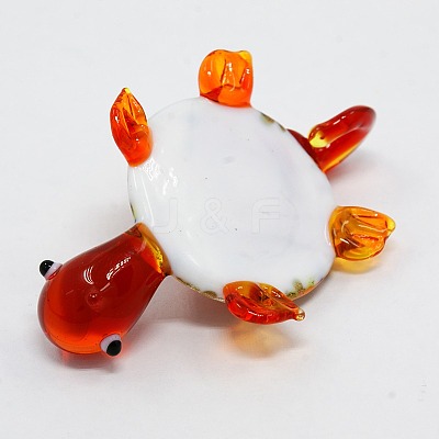Handmade Inner Flower Gold Sand Lampwork Pendants LAMP-I002-M-1