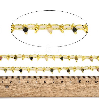 Handmade Faceted Natural Tourmaline Beaded Chains CHC-L050-01G-09-1