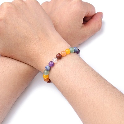 Mixed Gemstone Stretch Bracelets BJEW-Q667-04-1