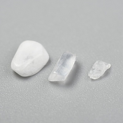 Natural White Moonstone Chip Beads X-G-L453-10A-1