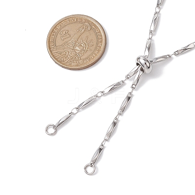 2Pcs 2 Colors Ion Plating(IP) 304 Stainless Steel Slider Necklace Makings AJEW-JB01268-1